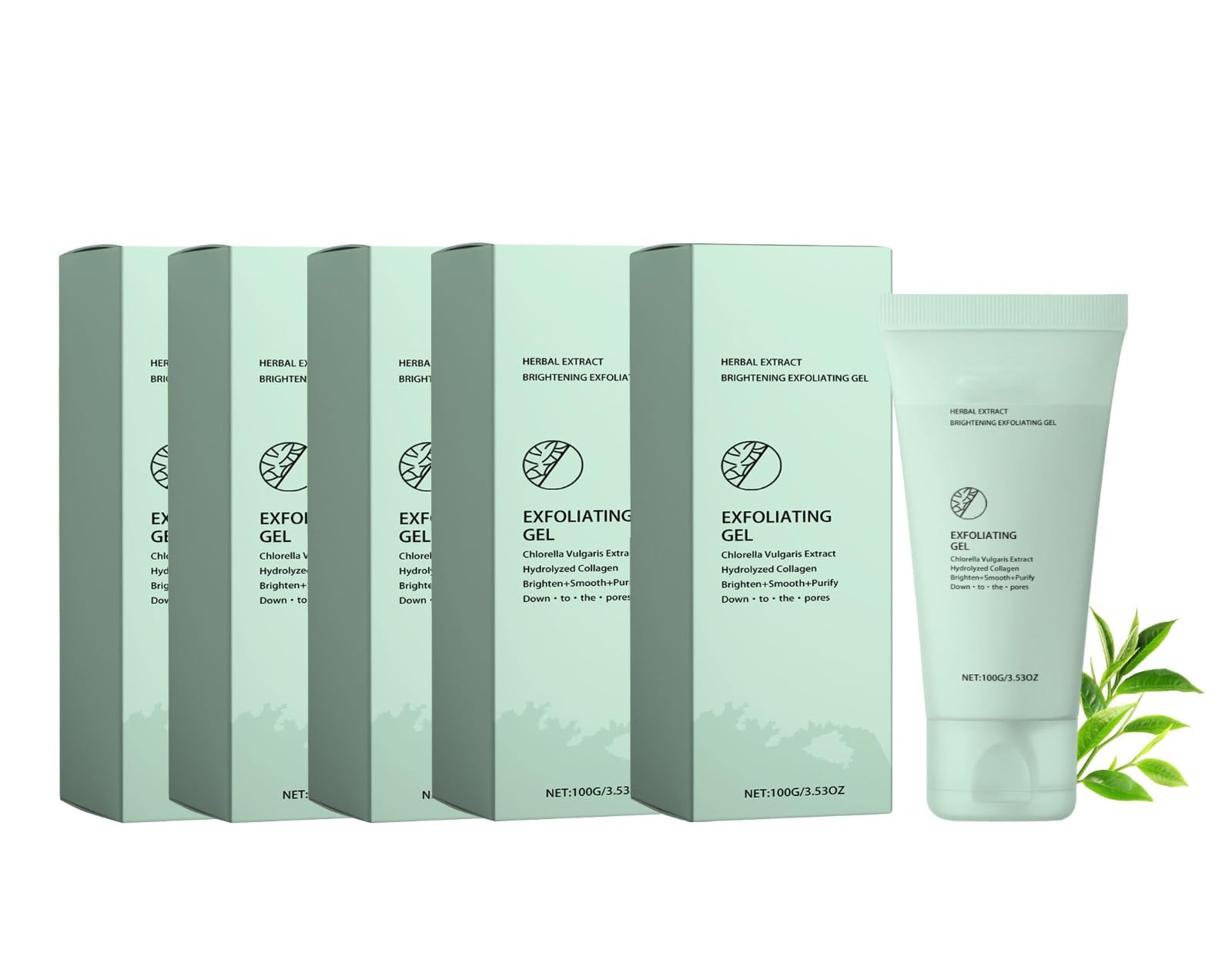 Gel Esfoliante Esfoliante, Estratto Vegetale, Scrub Corpo Esfoliante | Gel esfoliante illuminante arricchito con estratti vegetali e collagene idrolizzato. Elimina delicatamente le cellule morte,