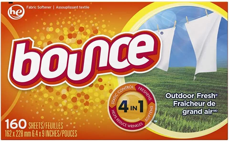 Bounce Dry Sheets, Fabric Softener, Outdoor Fresh Scent 160 ct