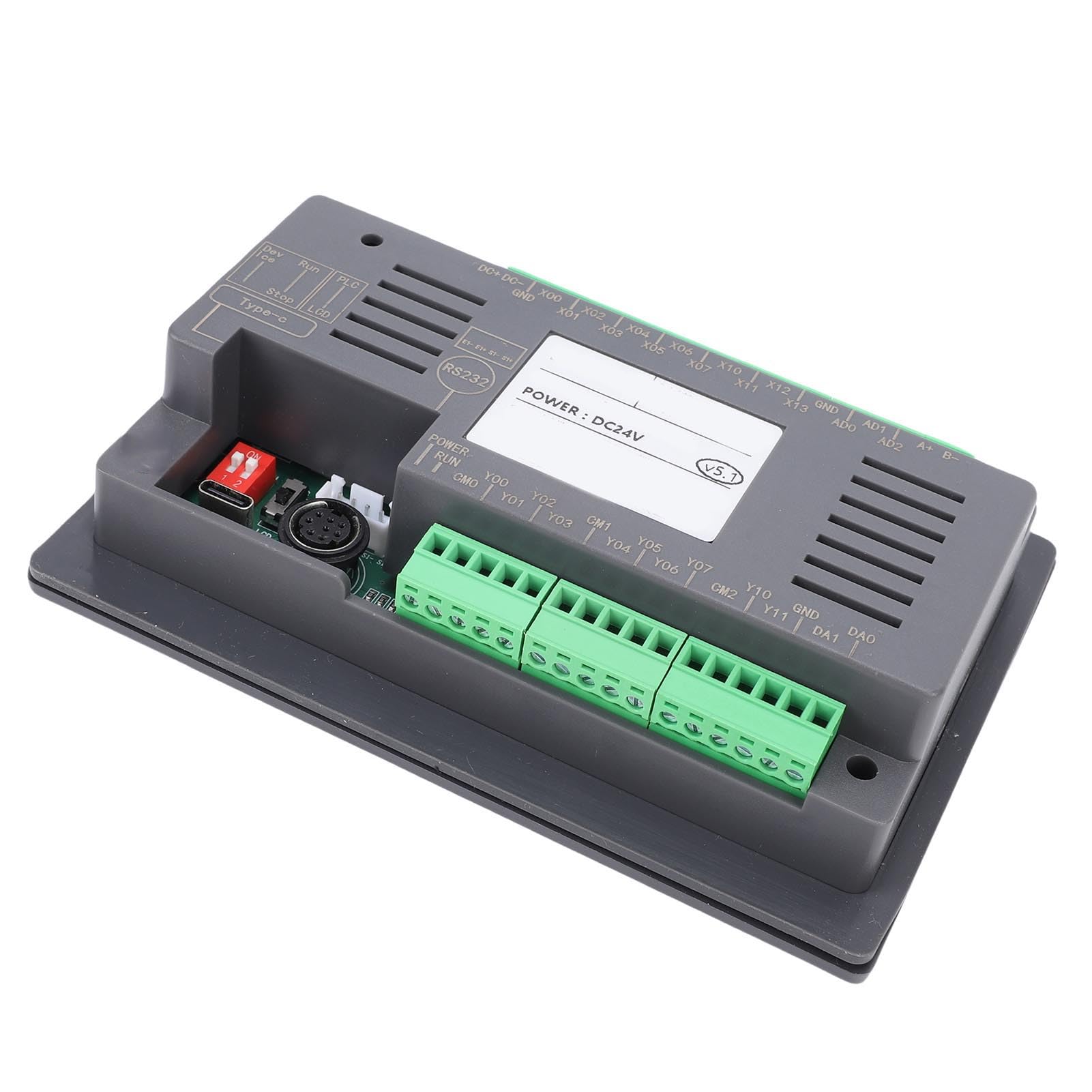 Fafeicy Touchscreen HMI PLC 4,3 Pollici 12 Pollici 10 Uscite con CPU ARM9 a 32 Bit Schermo LCD HD RS232 MODBUS Supporto per HMIStudio 5.1 USB Tipo C Download