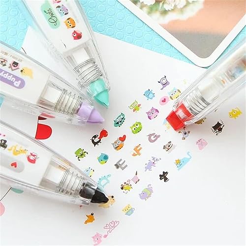 Miniatura 6 de Joyfullift - Bolígrafos decorativos, diseño creativo de dibujos animados, cinta decorativa para álbumes de recortes, bonito diario de recortes (C)
