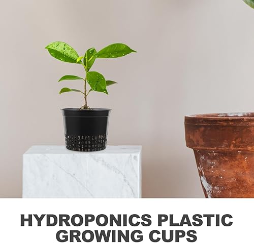 Miniatura 7 de Paquete de 10 macetas de red de 5 pulgadas, macetas de red de plástico resistentes, macetas de red de cultivo hidropónico, tazas de red de malla