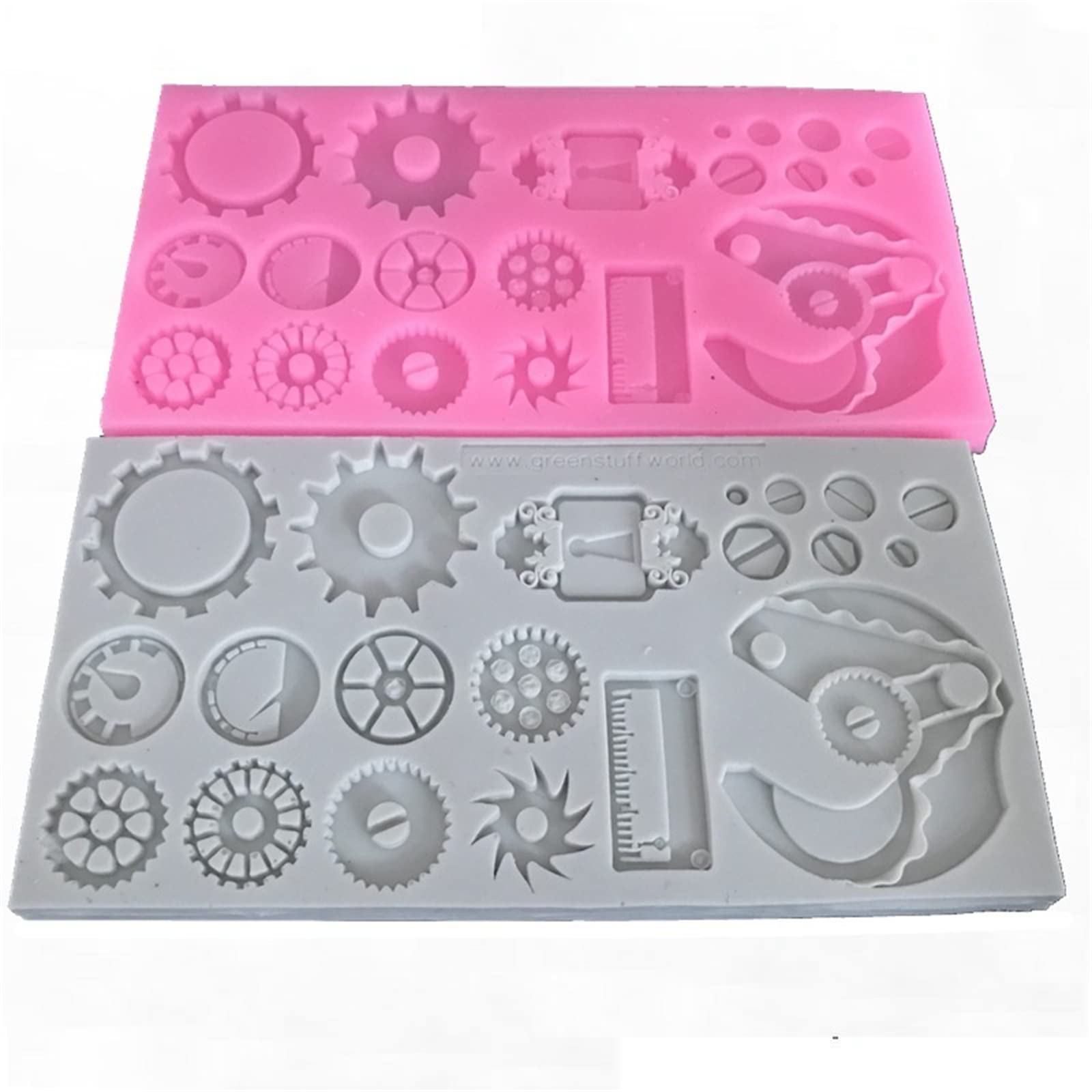Kadagg Silicone Mold Tray for Candy Making Cake Decoration Jelly Pudding Chocolate Making Candle Mould Steampunk Mechanic Molds Silicone