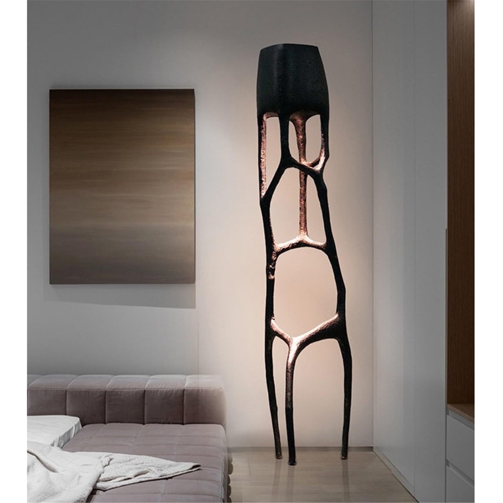 Soggiorno Lampada da Terra in Resina a Forma di Ramo Cavo