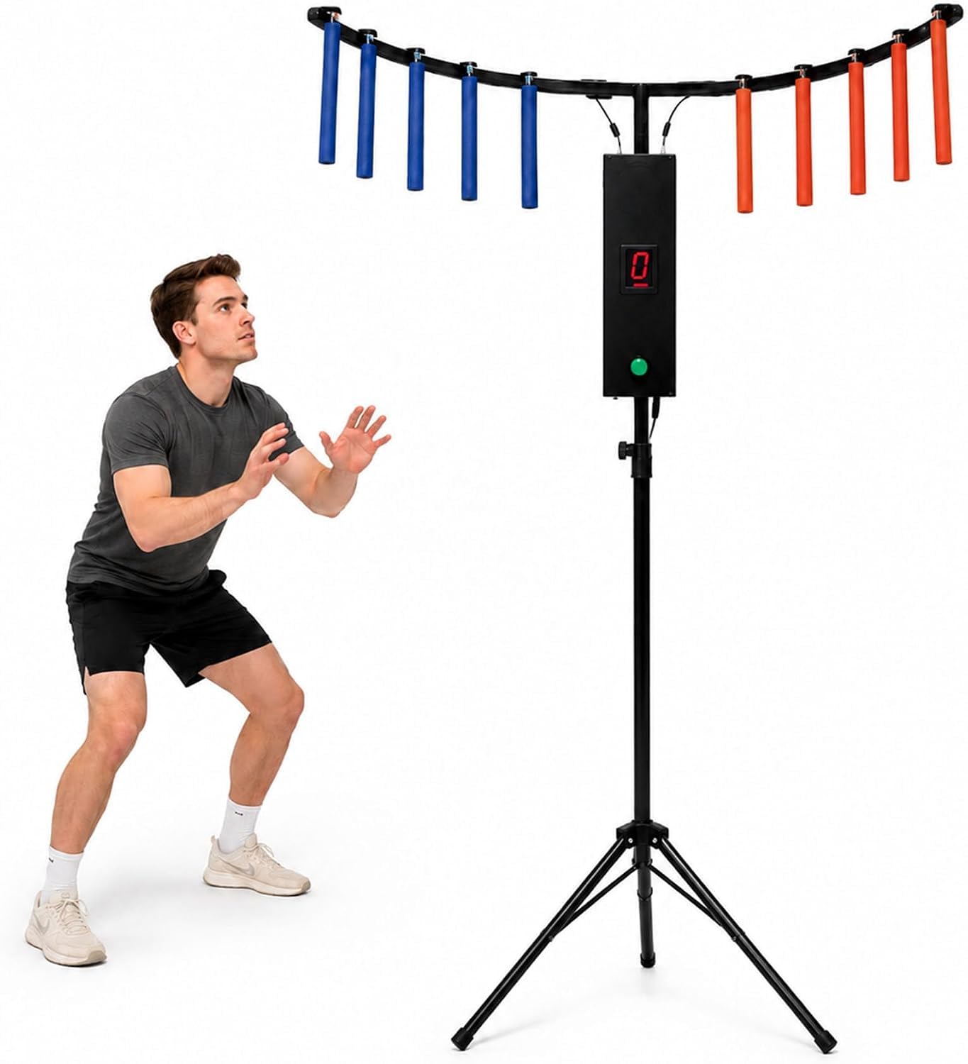 Stick Challenge gra zręcznościowa z regulowaną prędkością, trener koordynacji ręka-oko, światło LED i muzyka, 5 prędkości, 6 czarnych