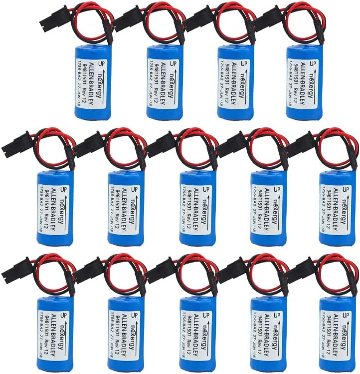 HUHAO 3V 1800mAh 1756-BA2 (Pack of 14) Replacement Lithium Battery for Allen Bradley BR23A-AB PLC Control Battery