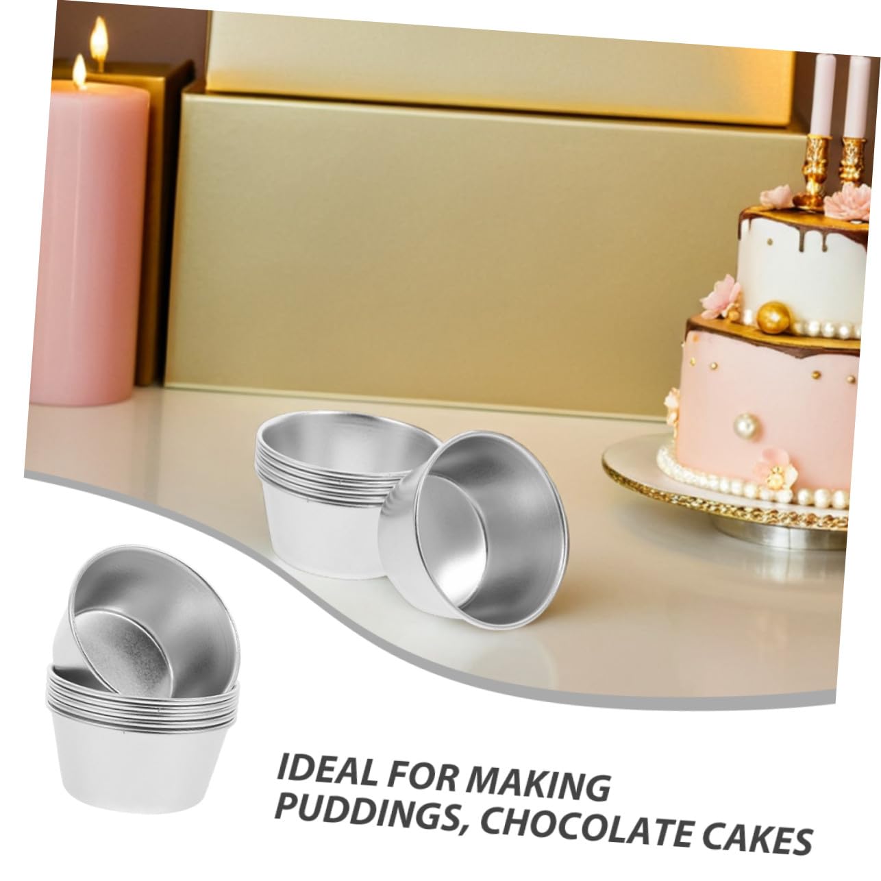 COLLBATH 8 piezas Moldes para Tartaletas Mini Moldes para Cupcakes Antiadherentes de Acero al Carbono Muffins y Postres para Hornear Tartas y Dulces Pequeños Fiestas y Navidad
