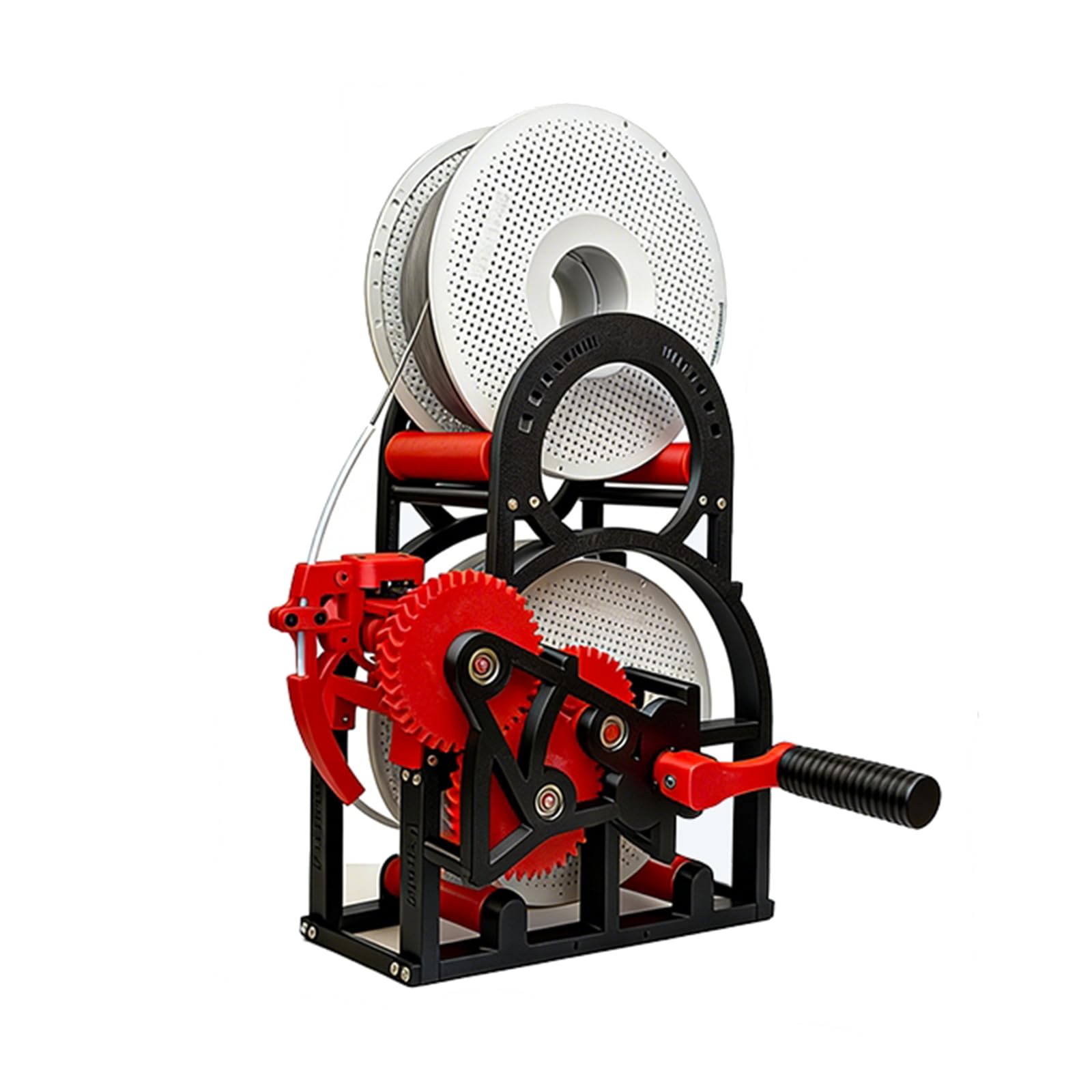 SXDMOUBK Manual 3D Industrial Filament Respooler, 3D Printer Spool Rewinder Universal Wire/Welding Thread Winder for 20Cm Spools,Red