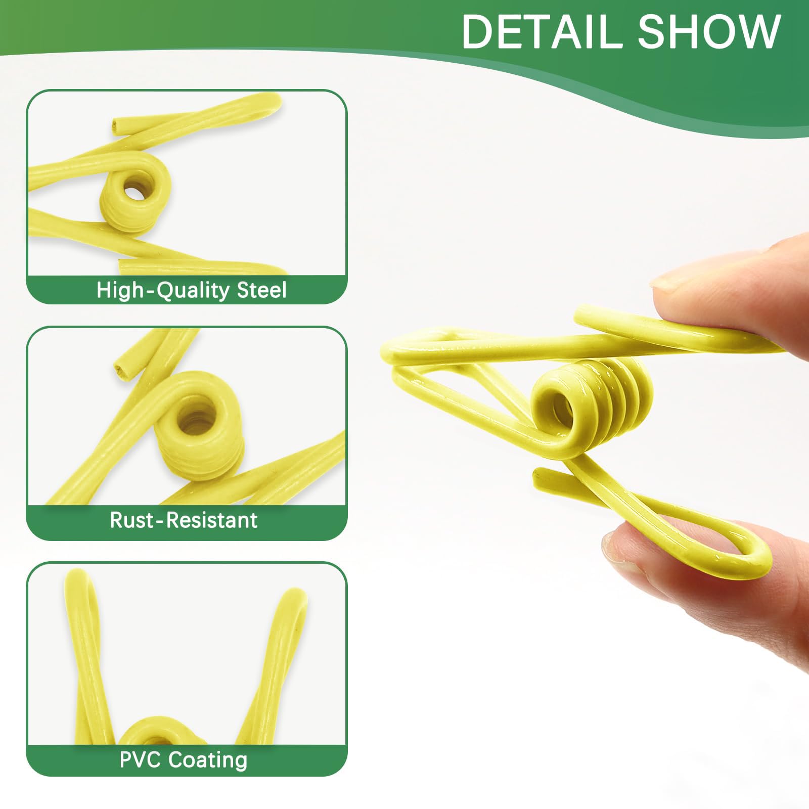 Chip Clips 60 Packs Utility 2 Inch - Metal Clip for Food Bag, PVC Coated Pins Heavy Duty with Waterproof Storage Bags, for Home Kitchen Camping Yellow