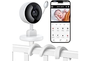 Smart Baby Monitor with 2K Resolution, Temperature Sensor, and Night Vision