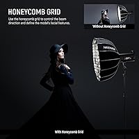 Vista 4 de NEEWER 25.6"/65cm Softbox parabólico hexadecágono, instalación rápida/plegable como paraguas con montaje Bowens, plato de belleza