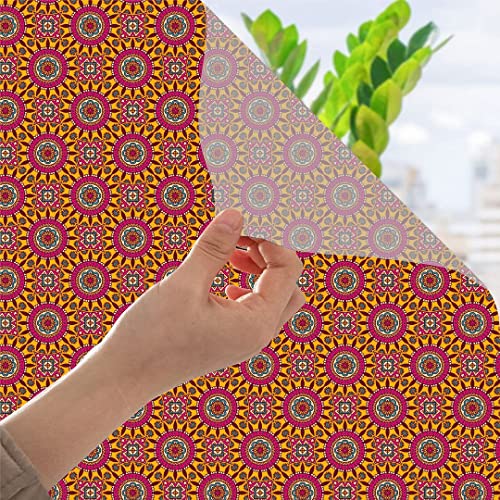 Image of CVANU Window Film Privacy Heat-UV Protection Self-Adhesive Window Glass Film Viny Sheet Multicolor Size(23inch X 75inch) C166