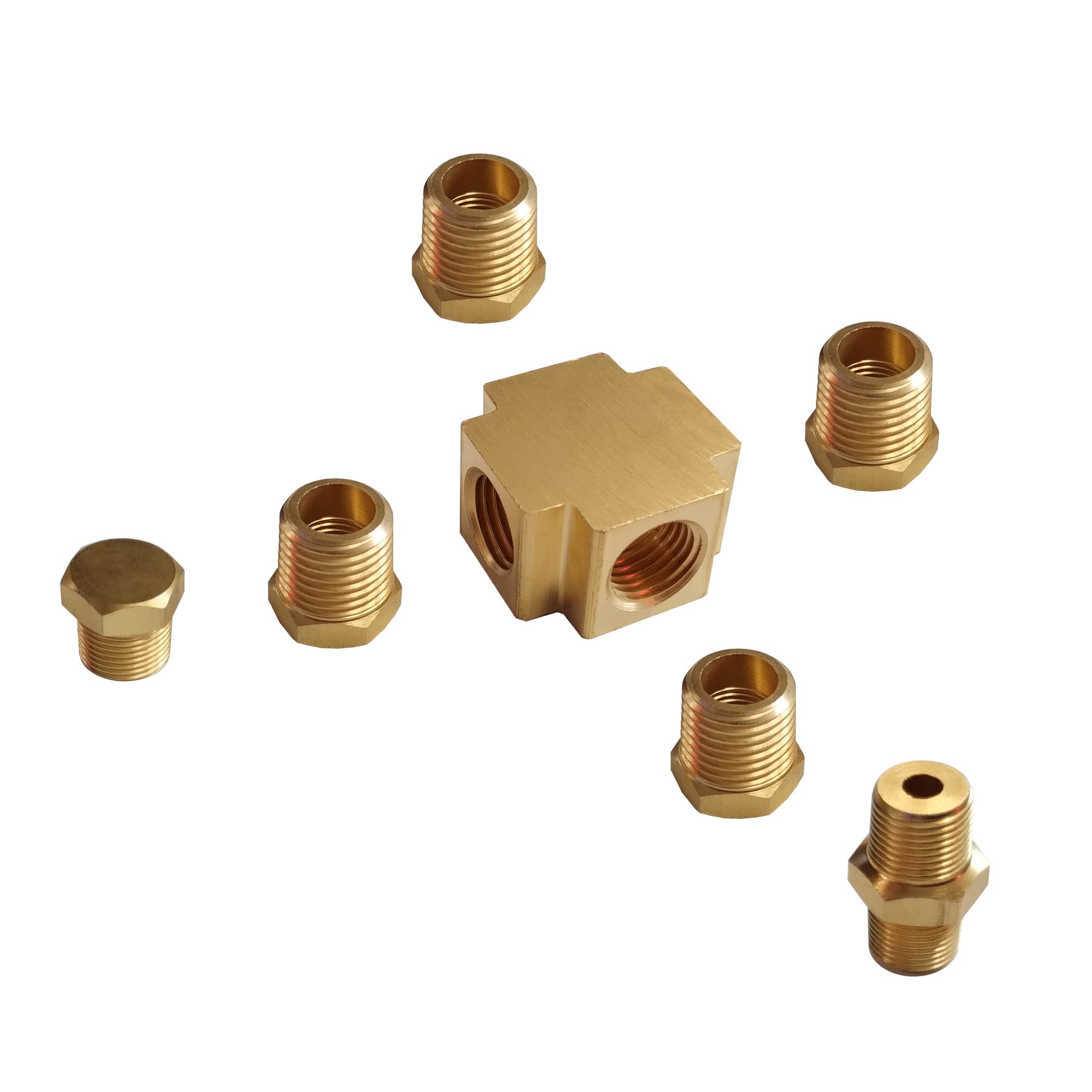 Simoni Racing T4 Adattatore per Sensore Pressione e Temperatura Olio Motore, Ottone