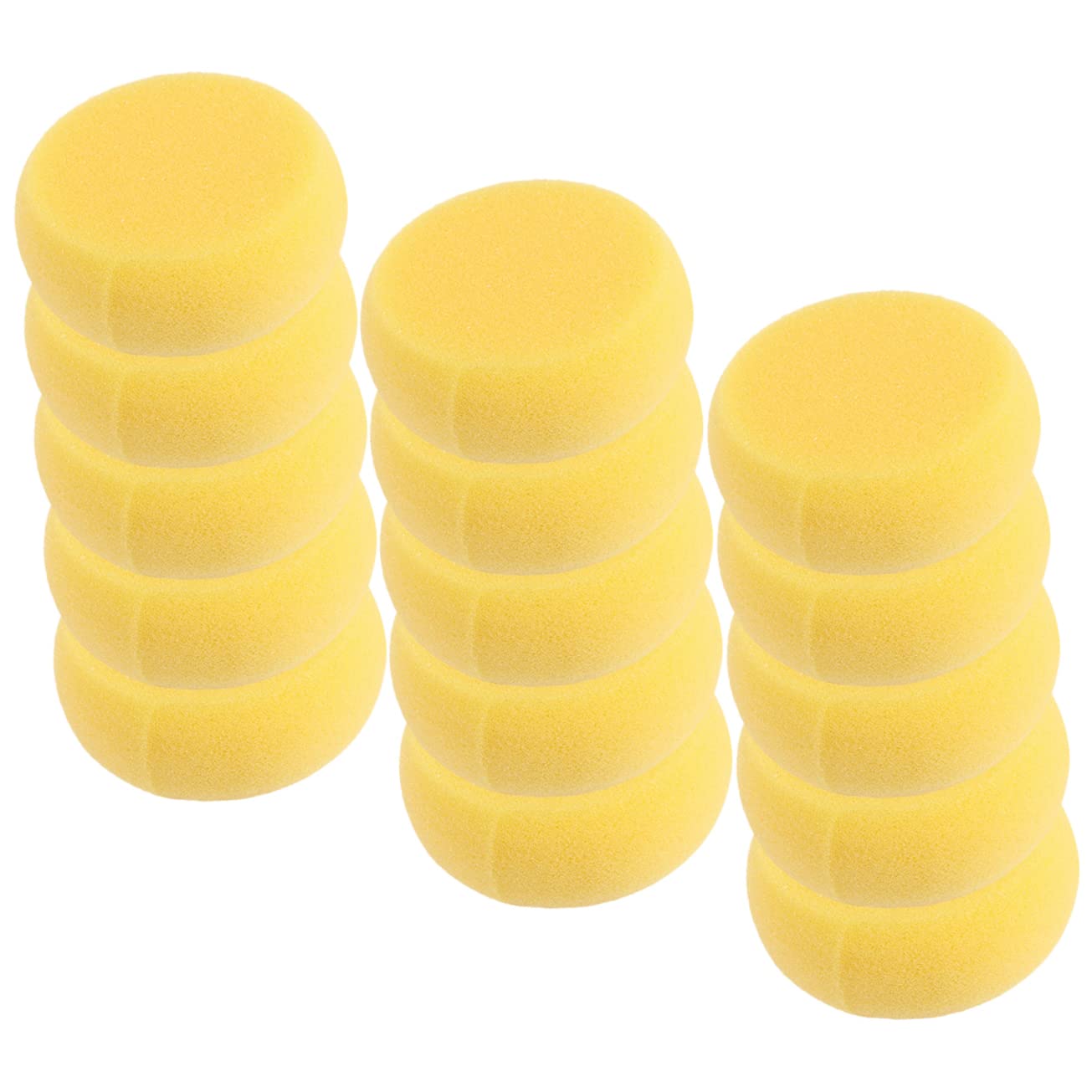 NUOBESTY 75 Pièces Éponge À Gâteau Ronde Jaune Pinceau Éponge De Poterie Éponge Aquarelle Ronde Éponge Jaune Tampon De Peinture Éponge De Peinture pour Enfants Éponges De Peinture Rondes