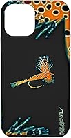 Vista 16 de Funda para iPhone 16 con mosca y pesca con moscas secas de piel de trucha por Black Fly Case