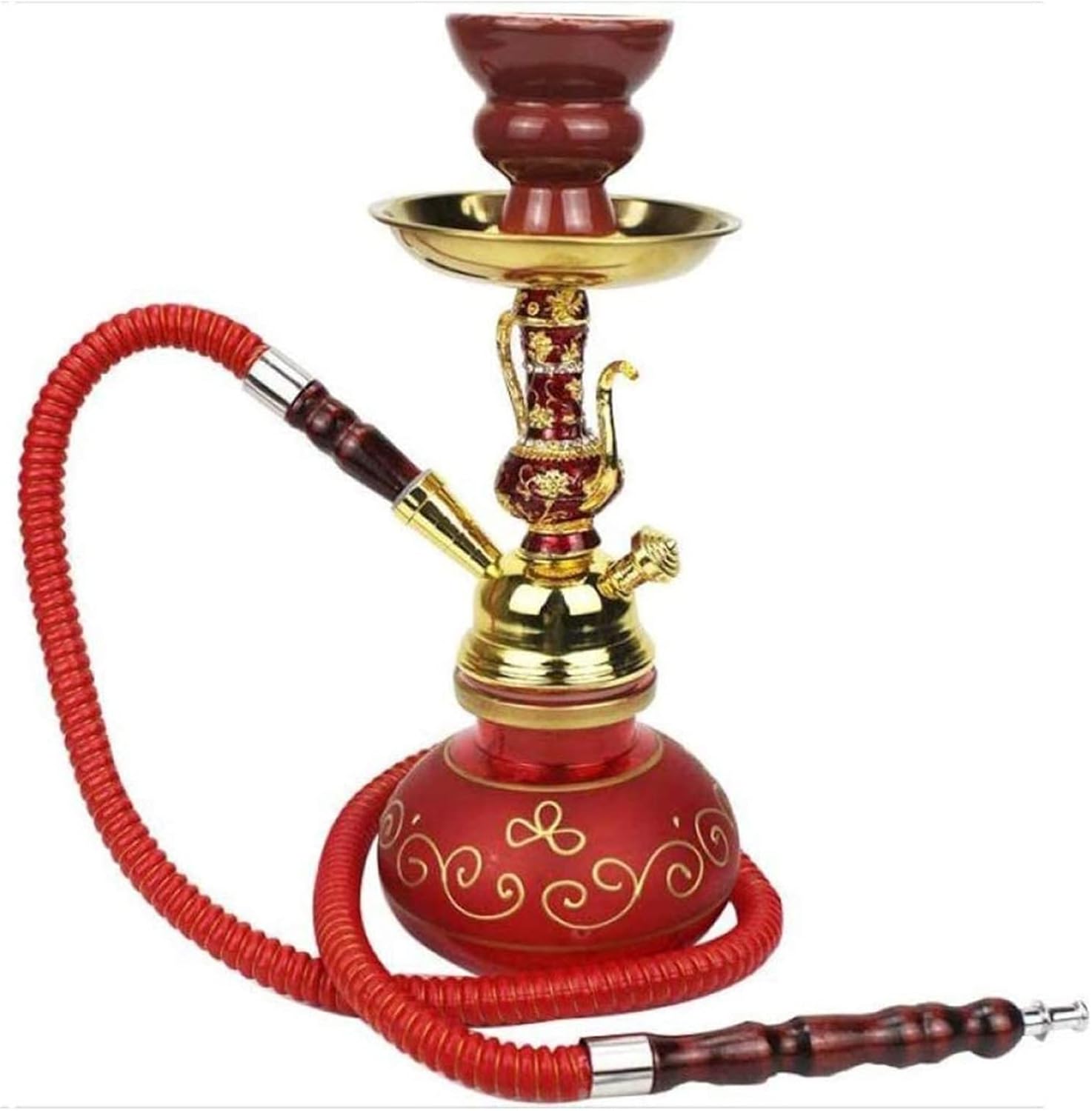 Juego de cachimba Hookah Hookah Set Regalo Diseño moderno Hogar Hookah Doble tubo Hookah Hombres Filtro Ktv Hombre Hotel Fiesta de cumpleaños familiar Juego for fumar (sin nicotina) Conjunto de cachim
