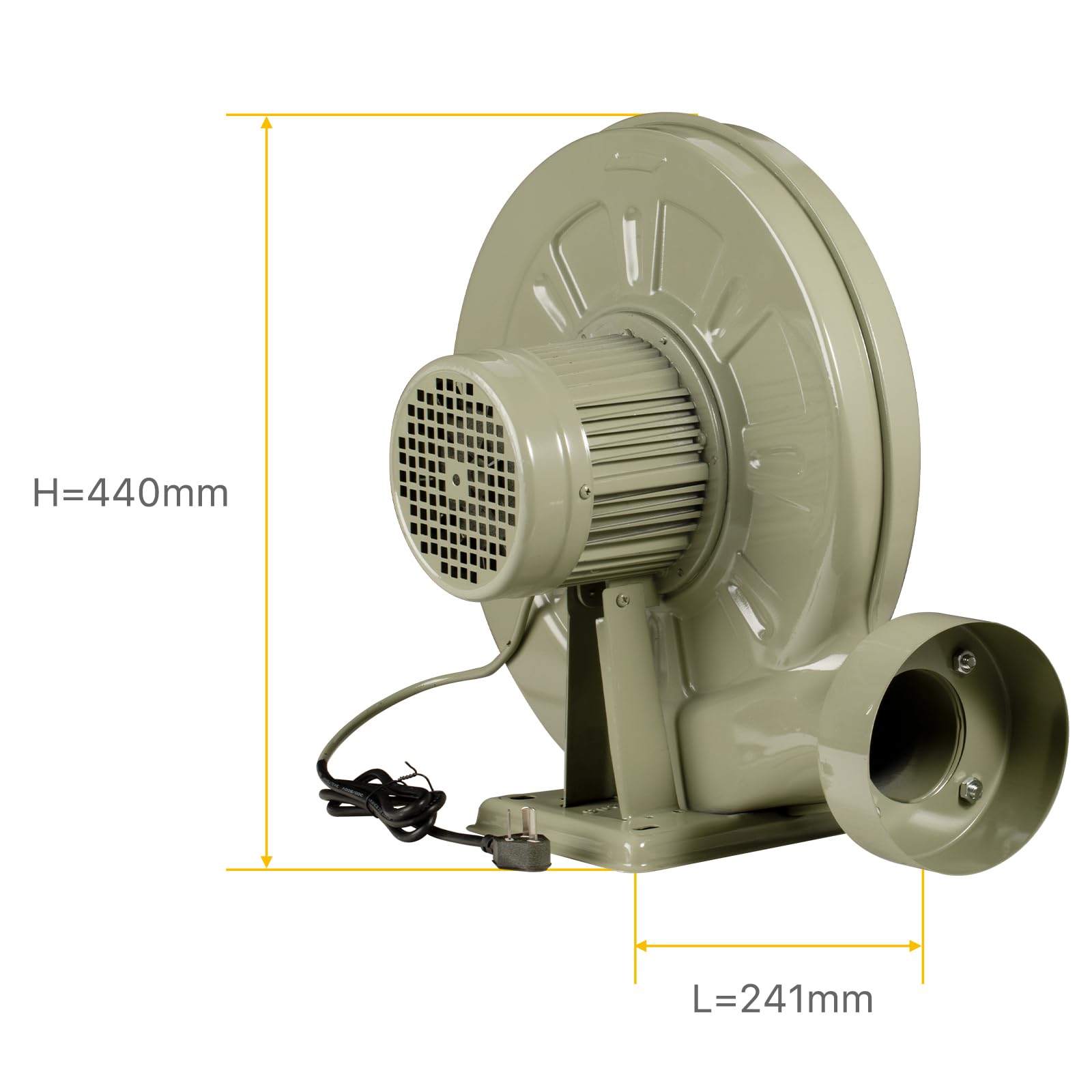 Cloudray Ventilador Extractor 750W 220V 50Hz para Láser CO2 y CNC | Ventilador Centrífugo Industrial, Alto Caudal De Aire y Presión, Bajo Ruido, Para Grabado y Corte Láser