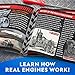 National Geographic 4-Cylinder Engine Building Kit – 175+ Piece Working Model with Moving Parts, Clear Visible Engine Model, STEM Building Toy with Tools & Learning Guide for Kids