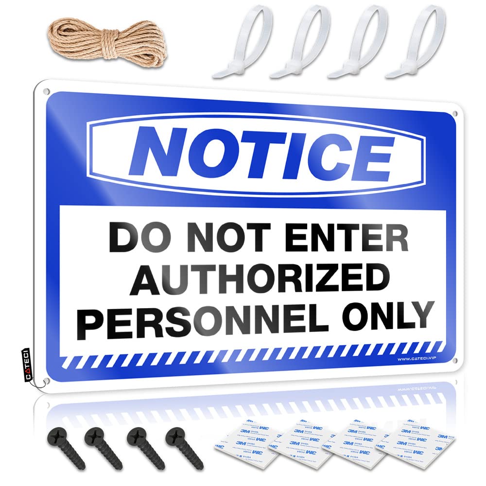 Fzfn Colour Decor Rv Bathroom Accessories Vintage Wall Decor | Notice Do Not Enter Authorized Personnel Only Novelty Reusable For Home Home Decoration(30X40cm)