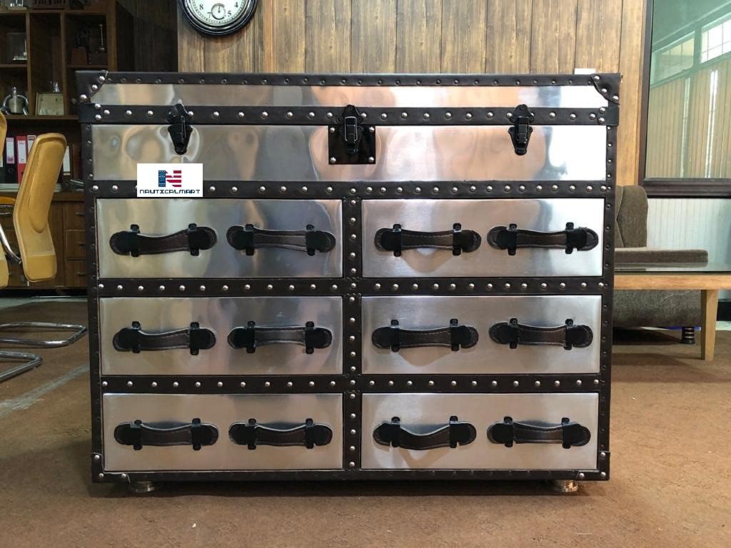 Nautical-Mart Mayfair Steamer Trunk Double Chest