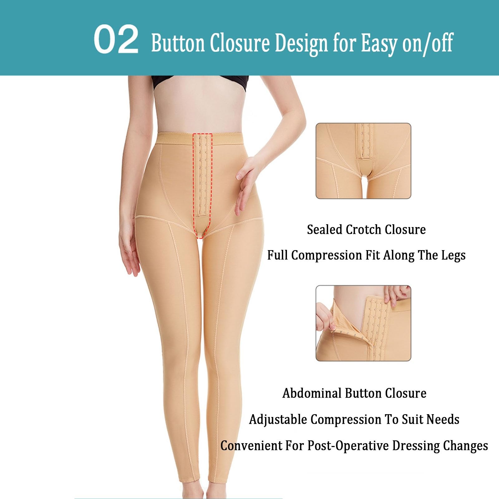 Faja de Compresión Postoperatoria Leggings Moldeadores para Levantar Glúteos y Adelgazar Muslos Faja Moldeadora para Después de Una Liposucción