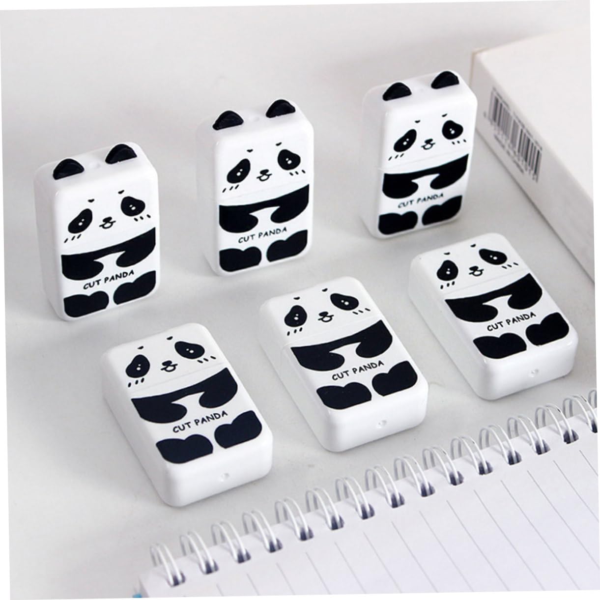 HOMSFOU 5 Sätze Panda Radiergummi Panda Eraser Süße Radiergummis Zeichenkunst-radiergummi Urlaub Briefpapier Schulbriefpapier Radiergummi Für Künstler 10 Stück * 5