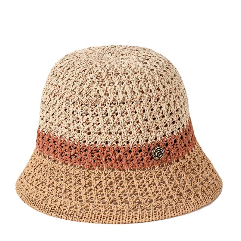 Image of Hair Drama Co. Crochet Bucket Hat for Women | Comfy & Casual Knit Handmade Foldable Floppy Hat | Summer Crochet Bucket Cap for Women & Girls