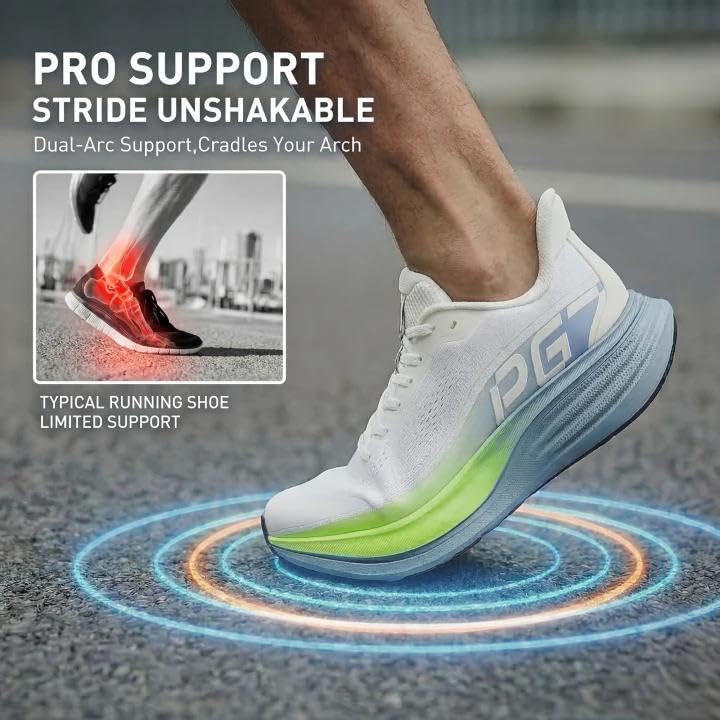 Image of ANTA Men's PG7 3.0 Cushioning Running Shoes Enhanced Lateral Support Athletic Sneakers Lightweight and Breathable Shoes for Gym Walking and Standing