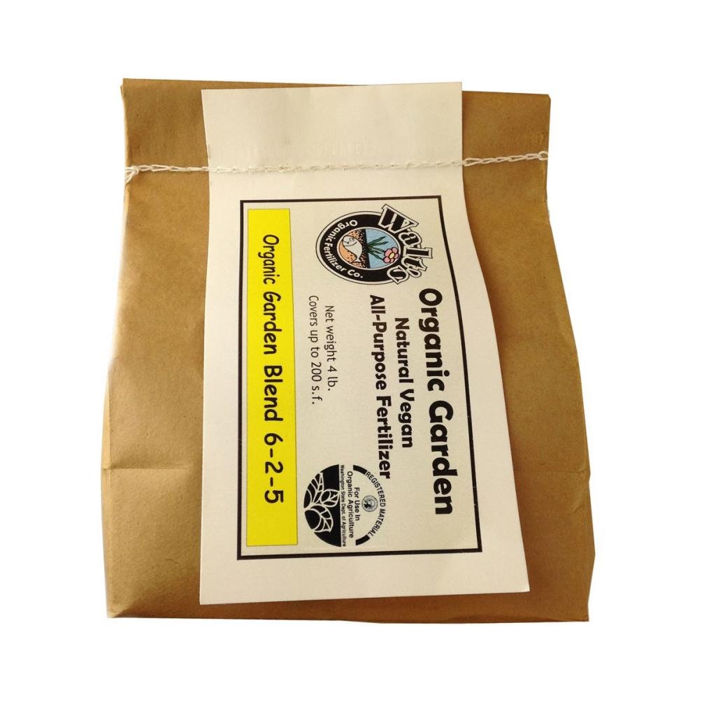 Walt's Organic Garden Blend 6-2-5 Natural Vegan All-Purpose Fertilizer (4 LB)