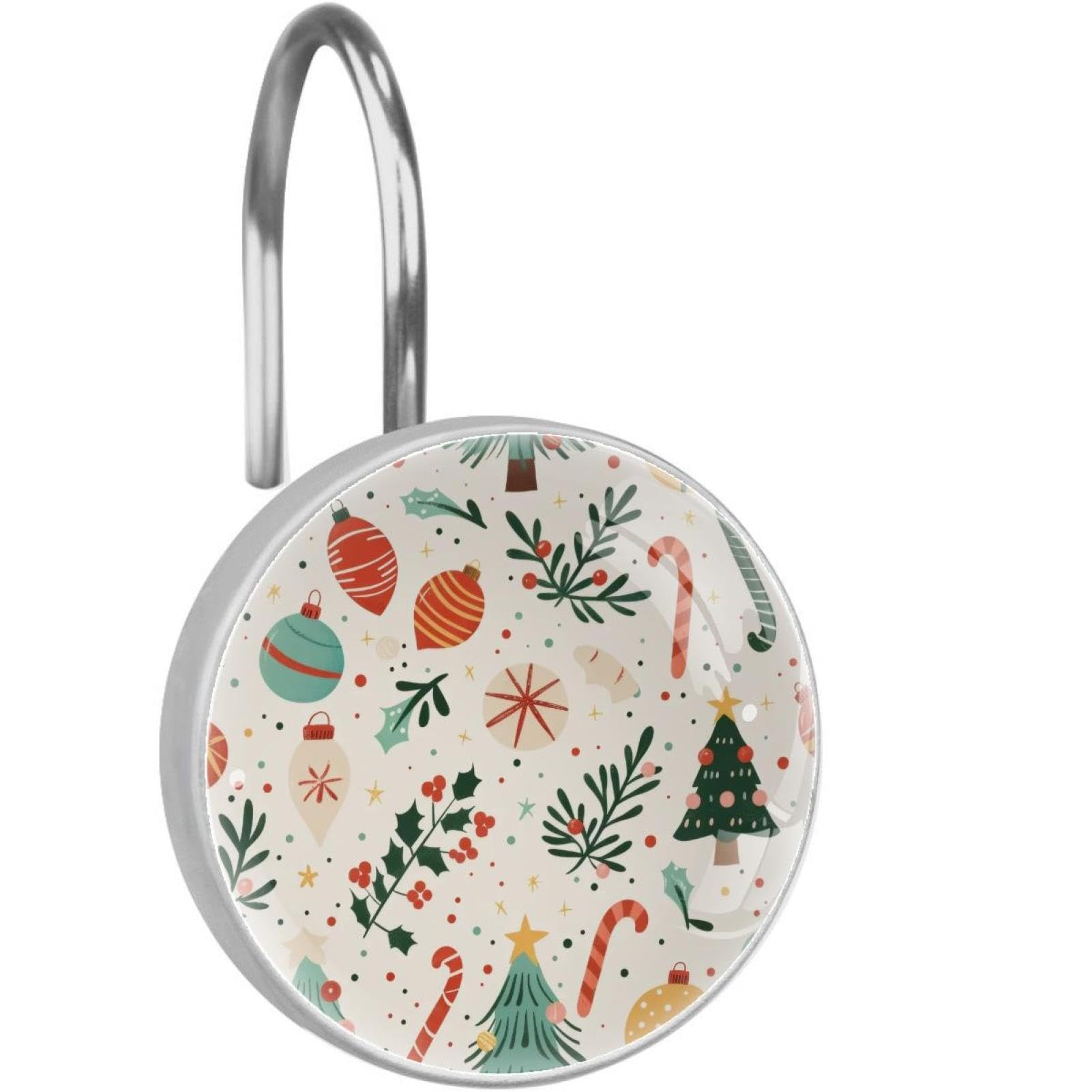 Crochets de rideau en verre et acier inoxydable pour décoration de bain chic