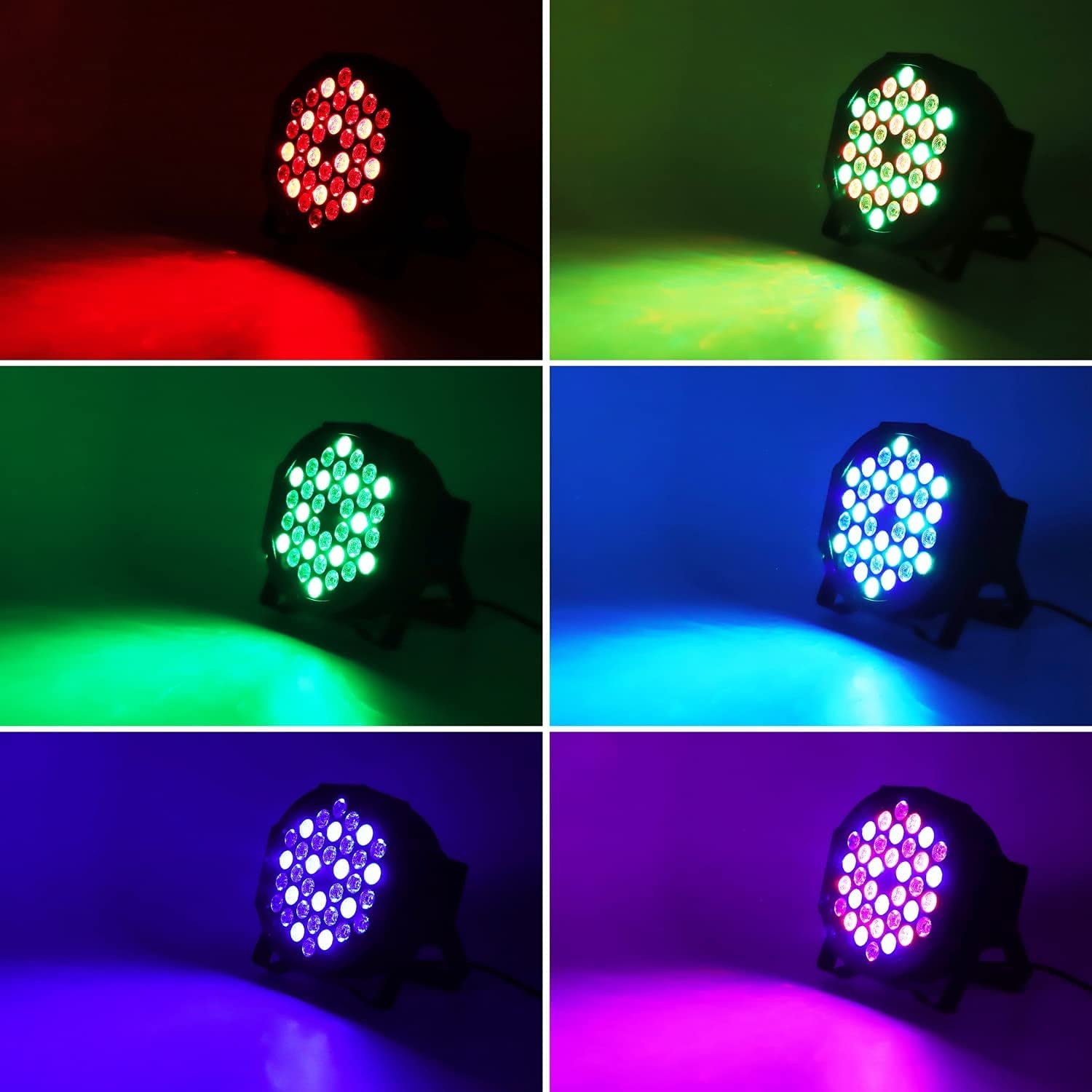 HOLDLAMP 4 Stücke RGB 36 LED Par Licht Bühnenlicht mit Fernbedienung DMX 7CH für DJ Disco Party