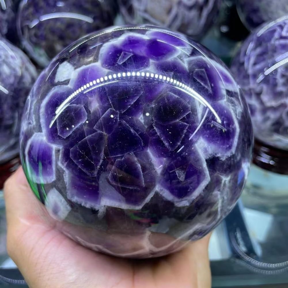 AARTERZZA Amethyst Stone Quartz Crystal Ball Beautiful Purple Crystals Ornaments (Size : 1000-1200g)