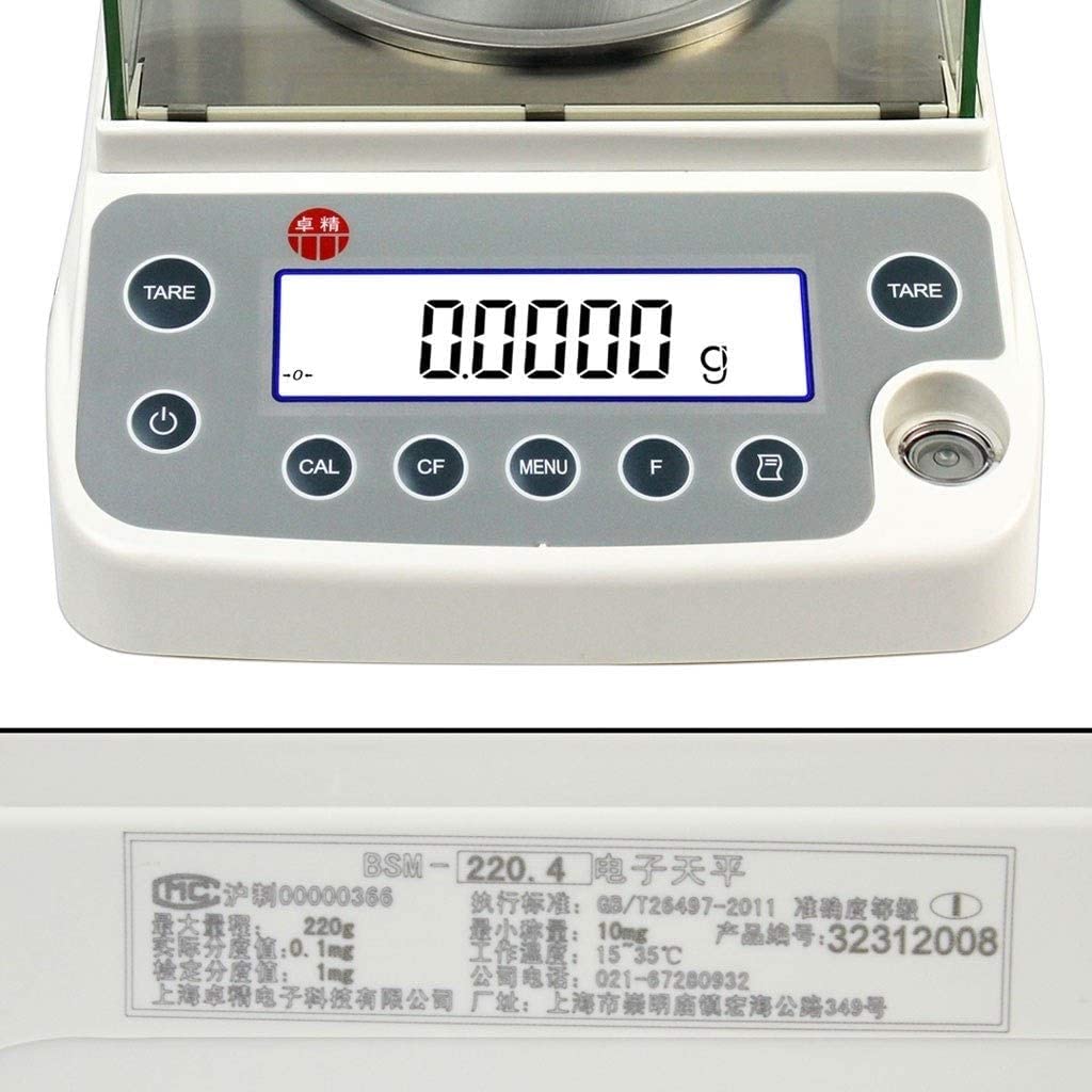 Balance électronique analytique numérique de précision pesant jusqu'à 6200 g avec Une résolution de 1 Milligramme Pharmacie de Laboratoire for balances à Bijoux (Size : 220g/0.0001g)