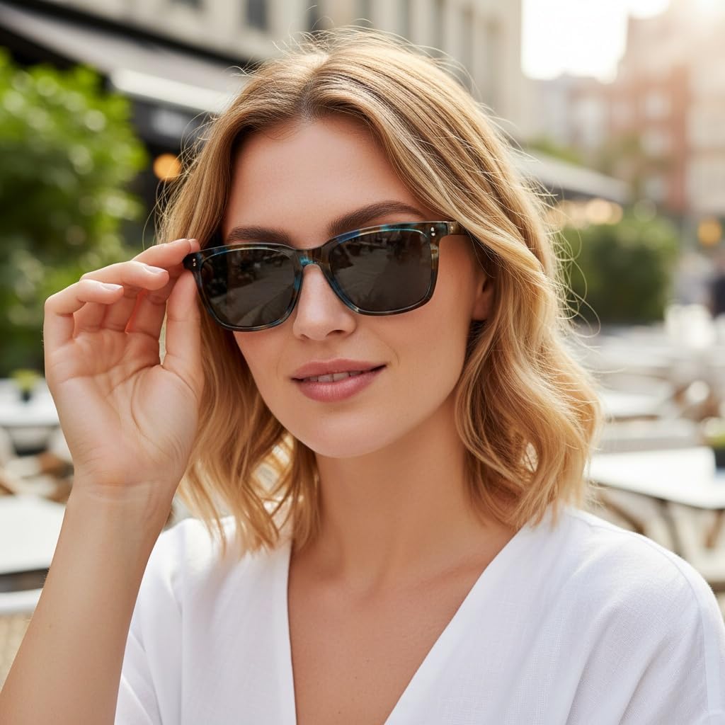 CARFIA Polarized Sunglasses for Women: Acetate, Small/Medium Size, UV400 Anti Glare CA5354 - Image 3