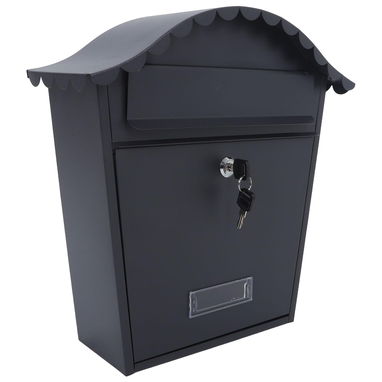 Boîte aux lettres extérieure design noir pour façade de maison et bureau