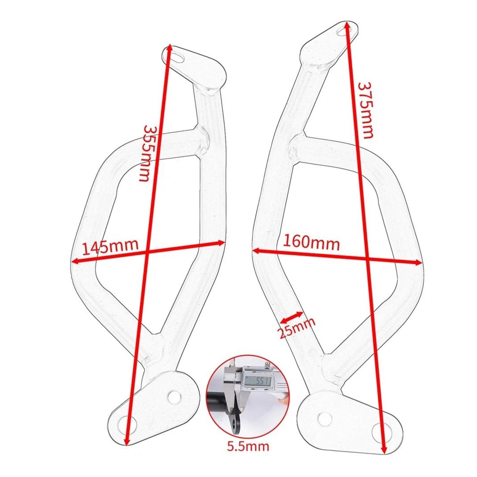 Tamponi PARAtelaio PER NX500 PER NX400 2024 2025 Moto PARAurti Inferiore Telaio Protezione Motore Guard Highway Crash Bar Barre Protezione