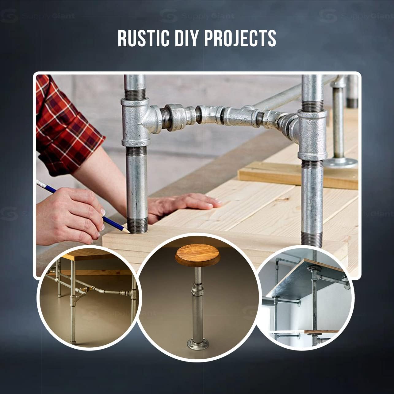 Everflow Supplies NPGA3400 Galvanized Nipples Assortment - 66 Pieces Of 3/4 Inch Diameter Plumbing Fittings