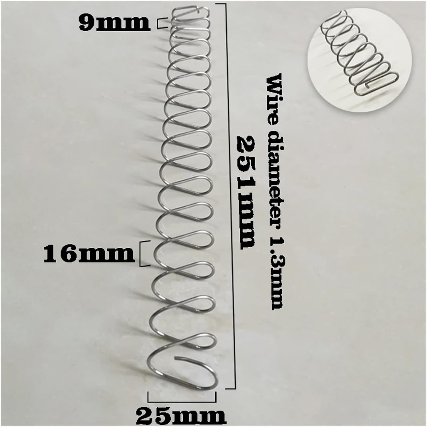 Square Shaped Wire Compression Spring Wire Diameter 1.3mm Rectangular Compression Coil Spring Square Spring(1pcs)