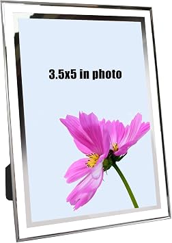 ABAJI 3.5x5 Glass Frame Small Photo High Transparency Vertical and Horizontal Style for Desk Shelf and Office Table Family Gallery and Wedding or Holiday Decoration