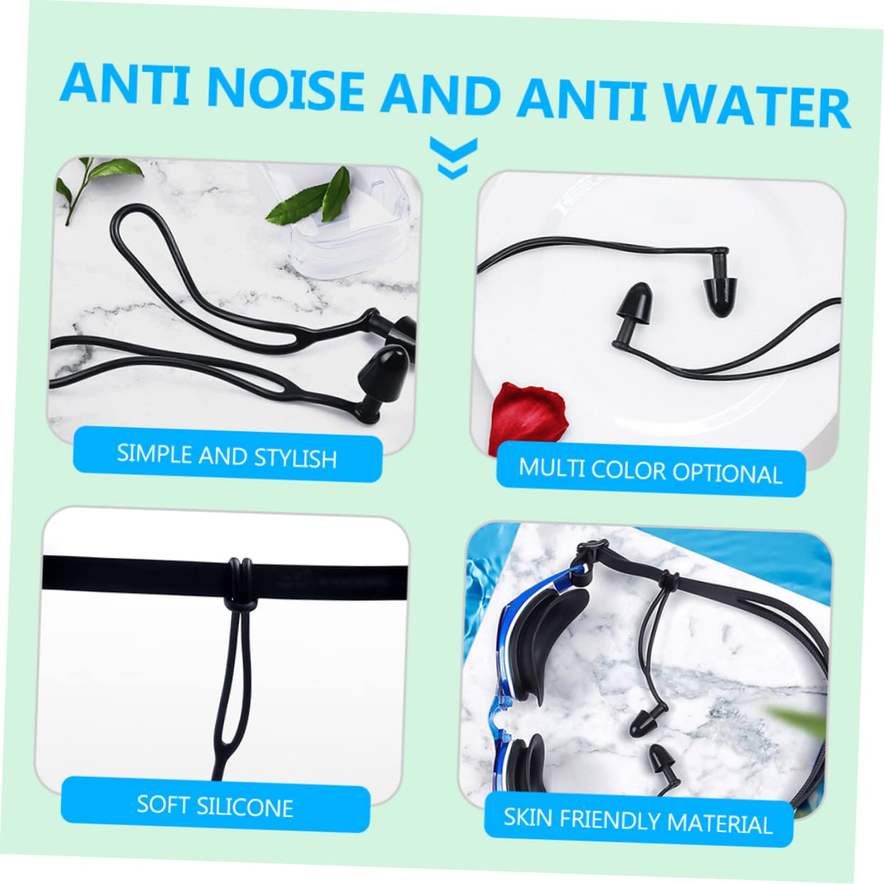 FOYTOKI 3 Pair Silicone Waterproof Boys and Girls Ear Plugs for Swimming Bathing Adult Ear Protector Diving Surfing Snorkeling