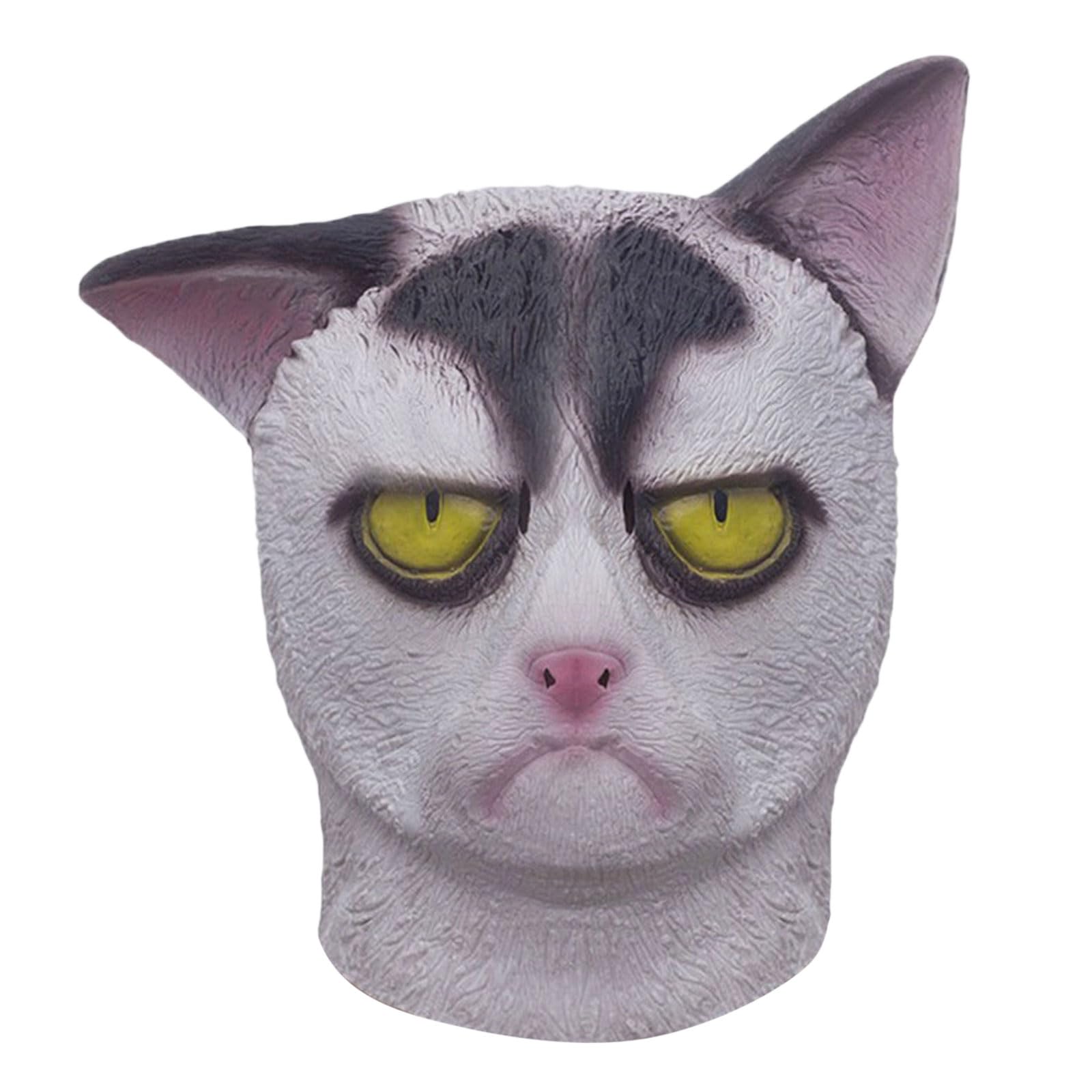 Halloween Mask Unisex Full Head Realistic Latex Scary Funny Costume Prop Scarecrow Pumpkin Cat Horse And Other Styles Creepy Headwear for Cosplay Masquerade Fancy Dress Adult Party Events