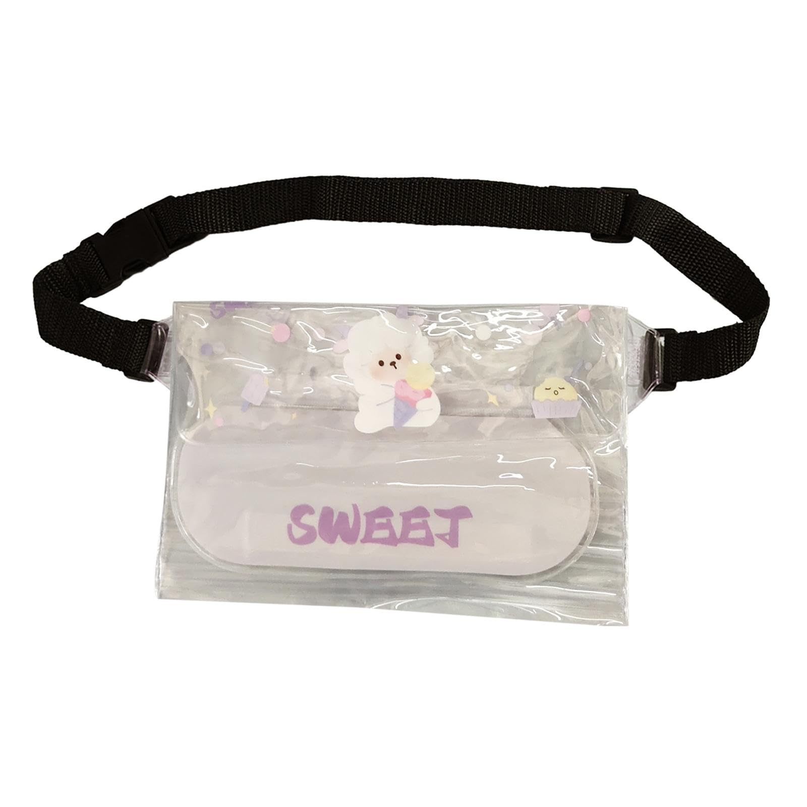 ™ Waterproof Fanny Pack Clear Waterproof Bag Adjustable Strap Waterproof Pouch Purple-image-38