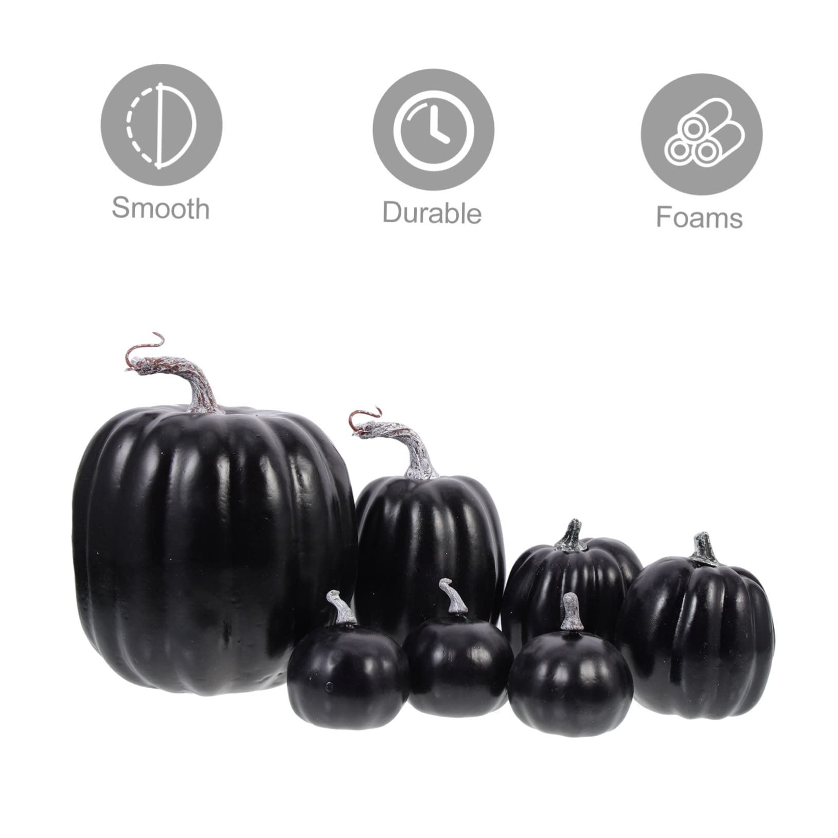IMIKEYA 14 STK Schaumkürbis Halloween-kürbisdekorationen Kürbis Ernten Halloween-Party-Layout-Requisiten -Ornament Kürbis Für - Gefälschte Schwarze Kürbisse