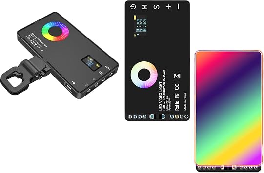 Metallic LED Selfie Light, Portable RGB Video Light, Rechargeable Dimmable Panel Lamp with Clip, Lights for Phone, Selfie Accessories