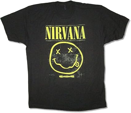 Nirvana Face Nevermind Distressed Black 