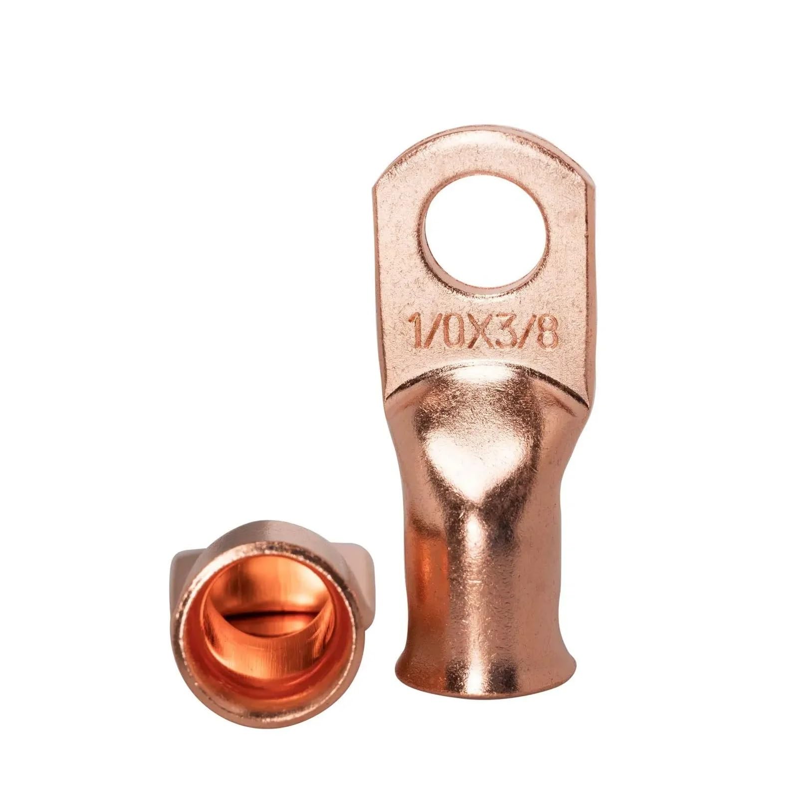10/25 pièces 1/0 AWG jauge câble en cuivre nu cosses anneau sertissage connecteurs de bornes 1/4 "5/16" 3/8 "1/2"(M8,25pcs)
