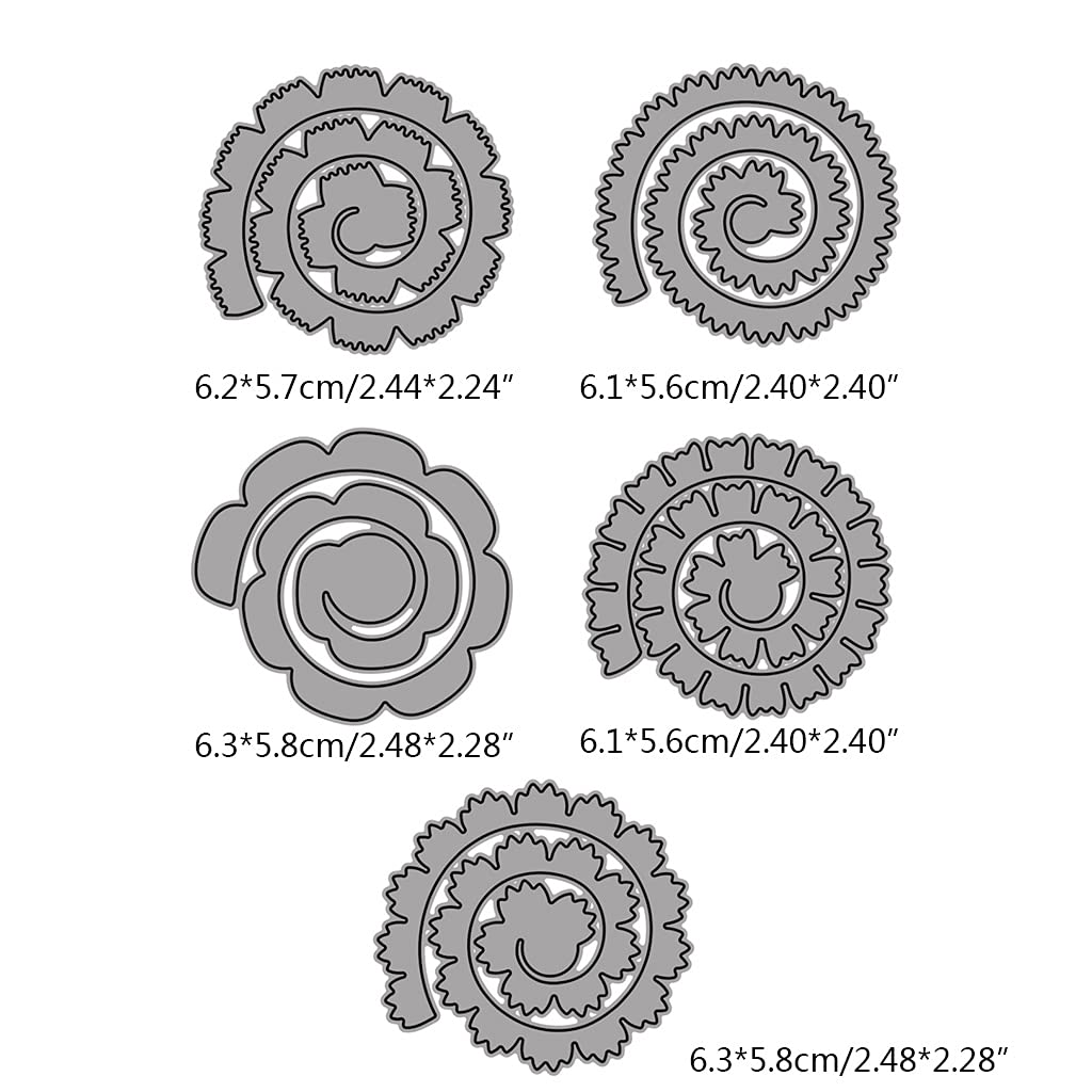 Zerodis Fustella Metallica A Forma Di Fiore Per Scrapbooking | Stampo Per Goffratura Fai-da-te, 13x13 Cm
