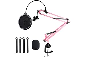 Pink Mic Arm: Cicano Suspension Boom Stand for Microphones