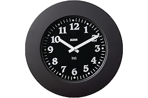 Alessi Momento Black Wall Clock: Timeless Elegance and Precision