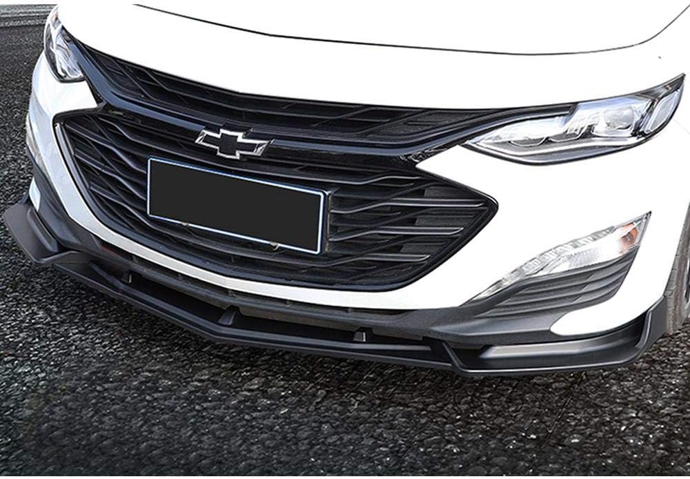PU/503 Unpainted Matte Black Front Bumper Body Kit Lip 3PCS Compaitble with 2019&Up Chevy Malibu