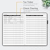 Vista 15 de Registro de cheques - Registros de cheques elegantes para chequera personal con registros de cheques y transacciones, registro de chequera de tapa